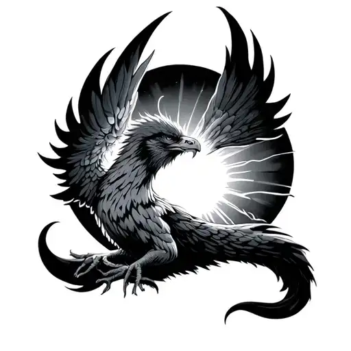 Phoenix And Sun Setting