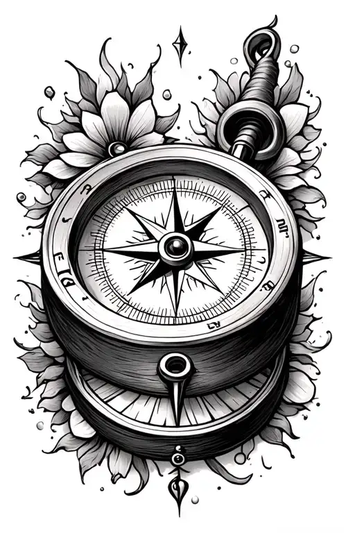 A Cute Compass Tattoo That Represents My Fiance Passing Away