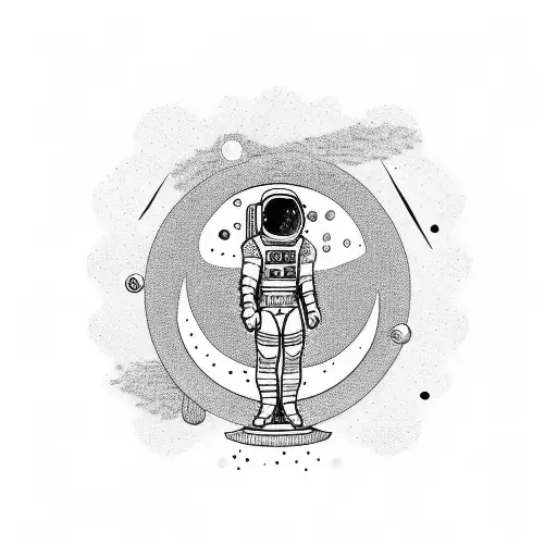 An Astronaut In The Lotus Position Meditating With The Universe In The Background