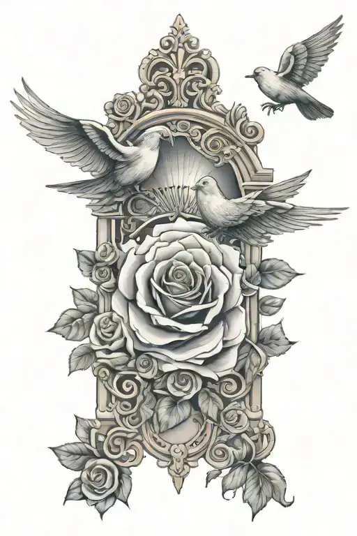 Rose Dove And Heaven Gates