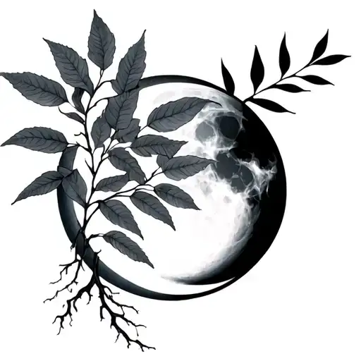 X Ray Willow Leave With Moon