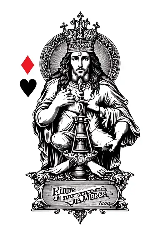 Whinging Scale Of Libra King Of Hearts Card