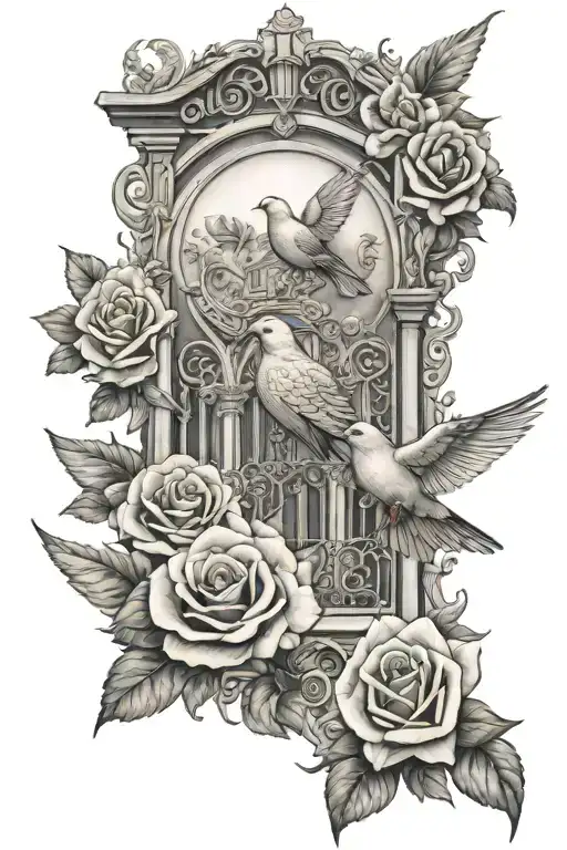 Rose Dove And Heaven Gates