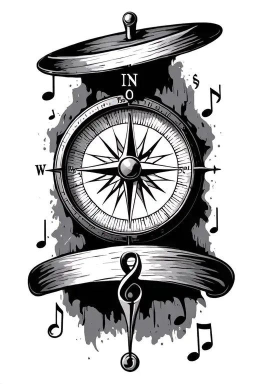 Music Notes Compass