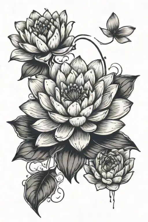 Waterlily On Top Of Hourglass