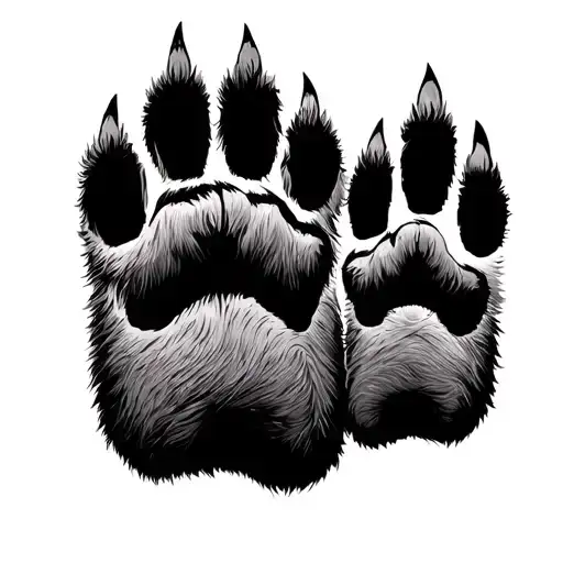 Dad Bear Paw And Two Sons Bear Paws Family