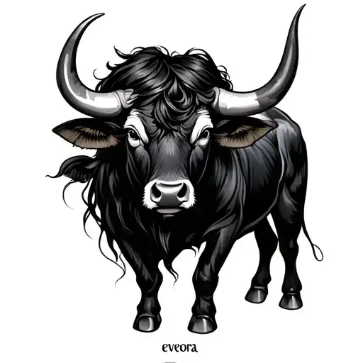 Create A Female Bull Tattoo With The Name Eveora