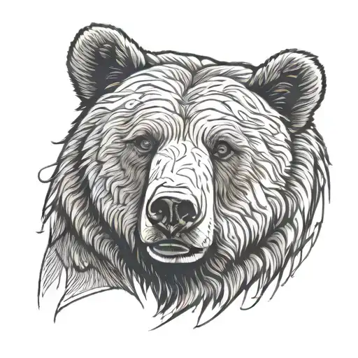 Brown Bear Face Simple