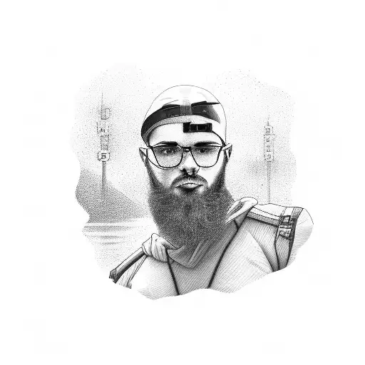 Man On Bridge Overlooking Water