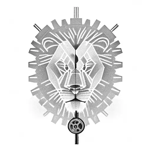 A Mechanical Lion With Gears And Circuitry