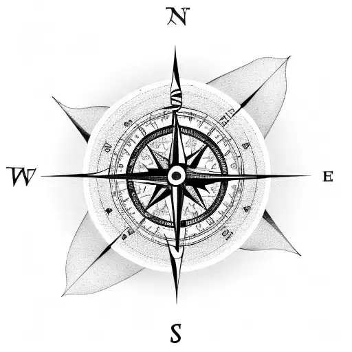 A Compass With Musical Notes As The Directions