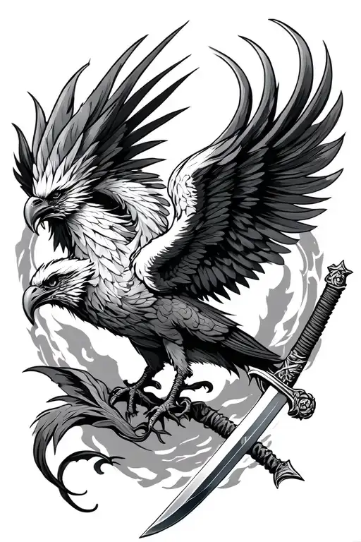Phoenix And Katana Sword