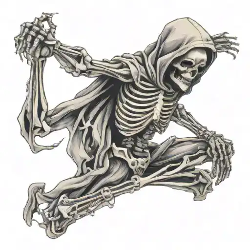 Full Body Hooded Skeleton