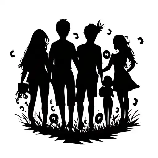 Money Power Family Tattoo Designs Small Black