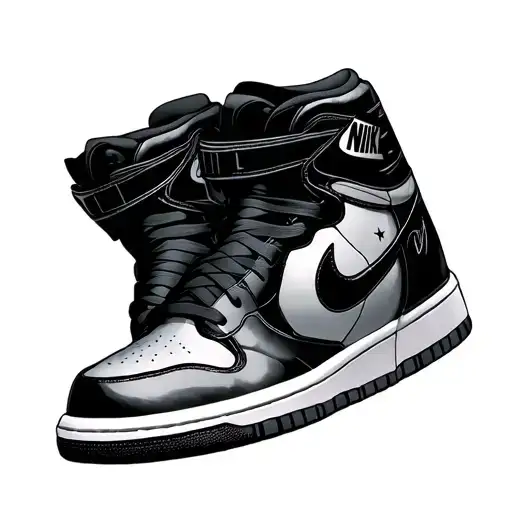 A Nike Dunk Shoe With A Soccer Ball Designed Nike Tick