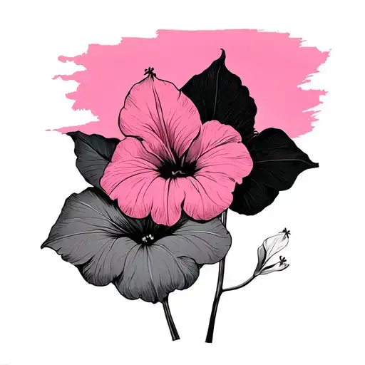 Pink Above The Chest With 3 Dates On Three Different Petals