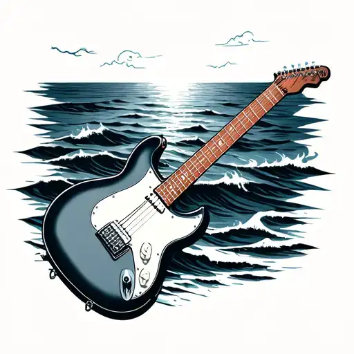 Electric Guitar On The Sea
