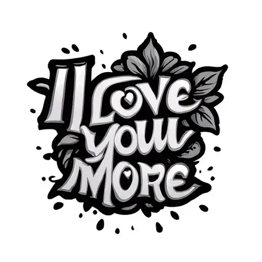 I Love You More Memorial Tattoo Design