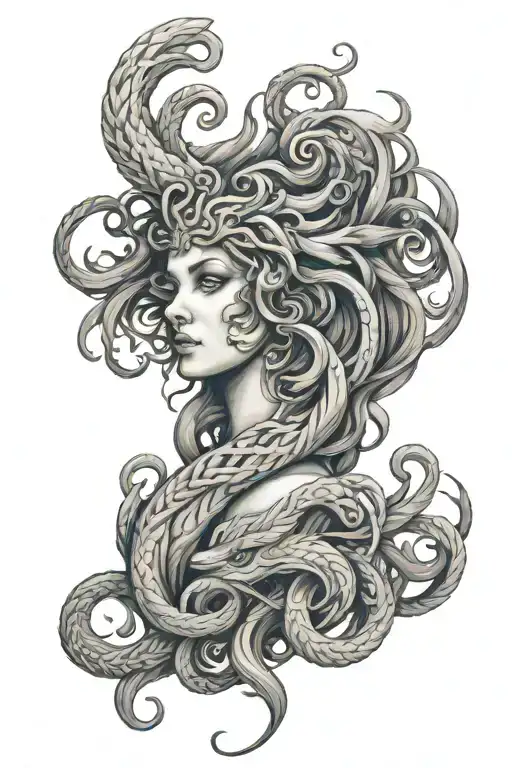 Phoenix Turning Medusa