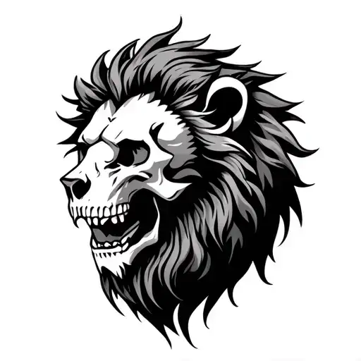 Lion Head Skull