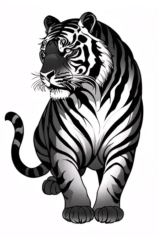 Sgine Love In Japanese With A Bengala Tiger