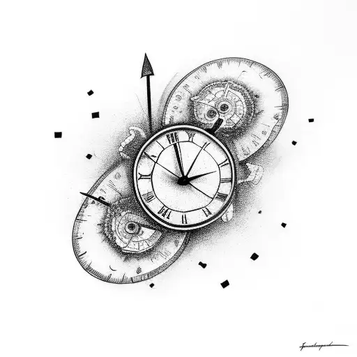 Clock Crying Heart