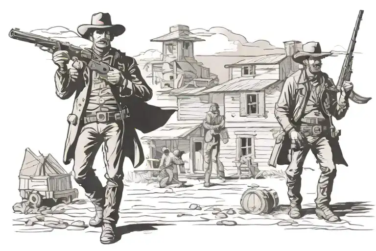 Western Gunfighter Scene