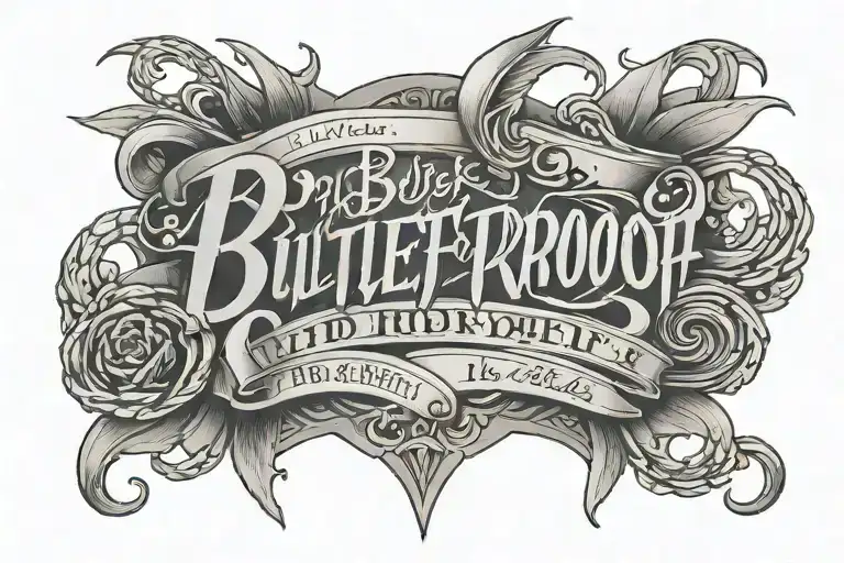 Bulletproof Written In Script