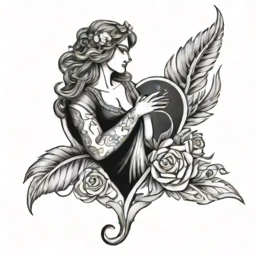 Pieces And Virgo Love Symbol