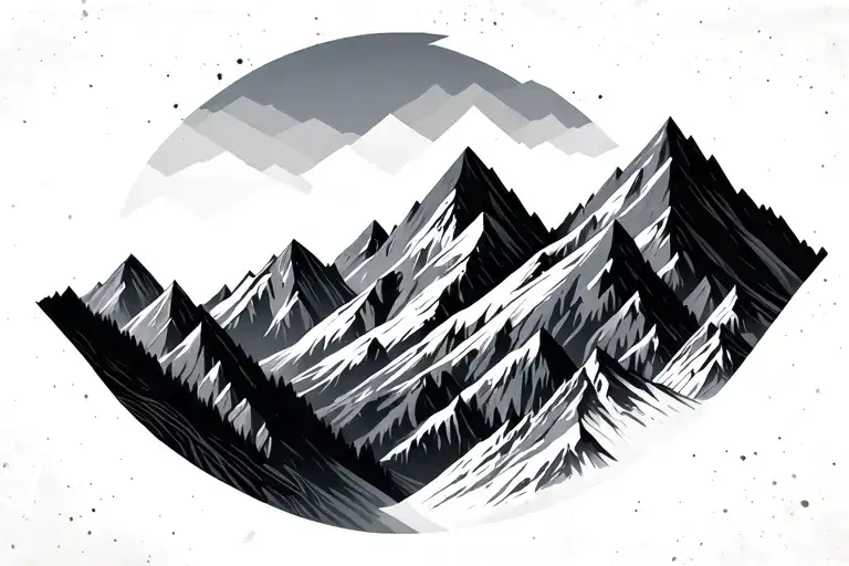 Mountain Range Geometric Design