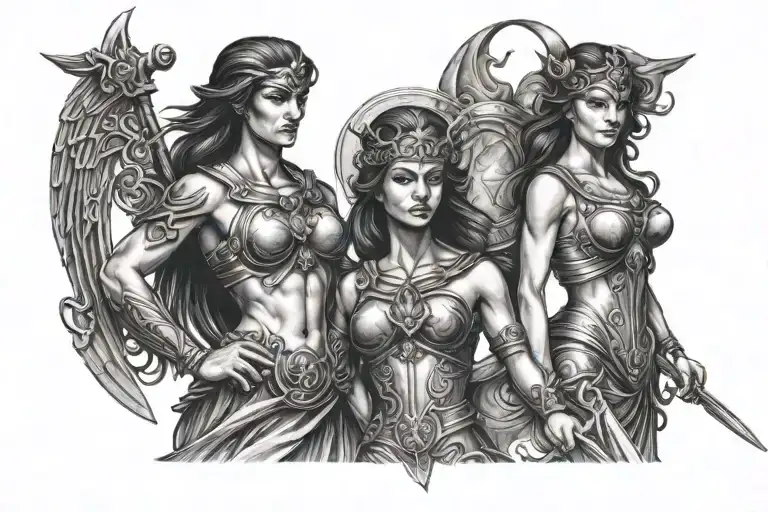 Themis Scales And Warrior