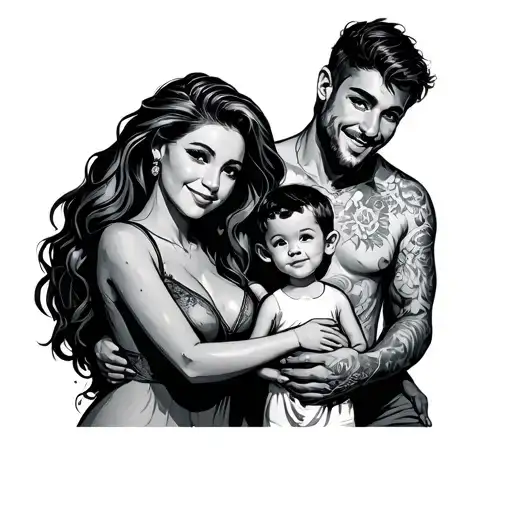 Dad Mom And Fill And Grandson