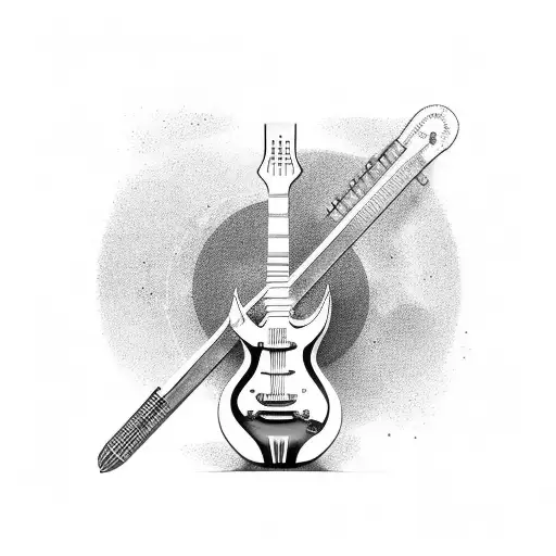 Medical Instruments Forming A Guitar Shape
