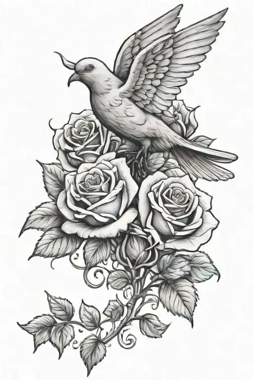 Rose Dove And Heaven