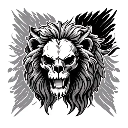 Lion Head Skull Muscle