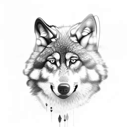 Wolves With Mountain And Grass