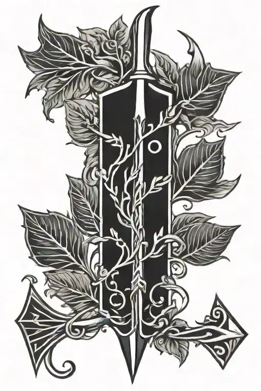 An Arrow And Vines Wrapping