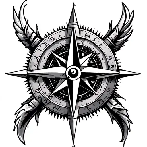 Northern Viking Compass Design