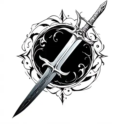 Thin Sword On The Back