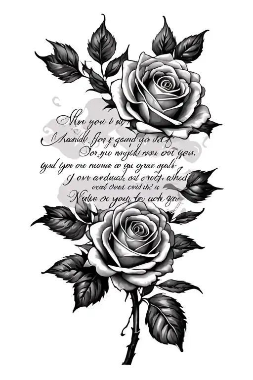 Roses With Scripture For Grandma