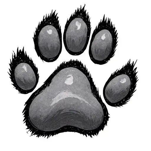Dog Paw Print And Shiroo