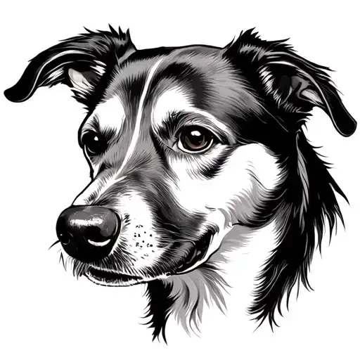 Dog Memorial Tattoo Design