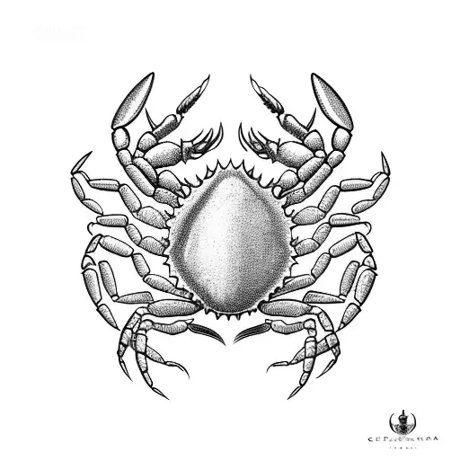 Crab Cancer Segurando Uma Espada E Escudo