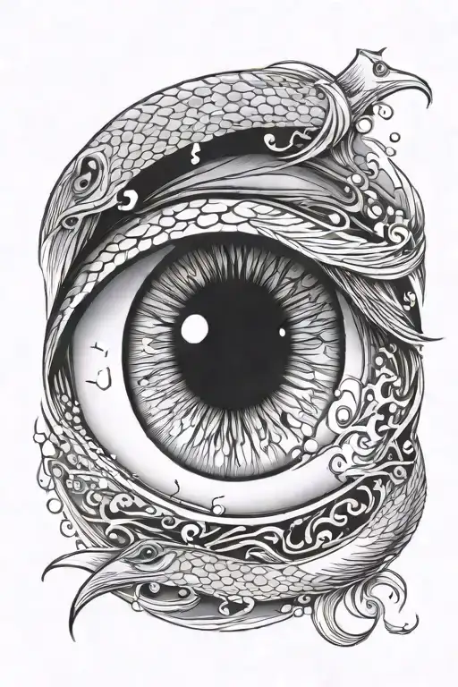 Blue Eyes With An Ocean Behind It