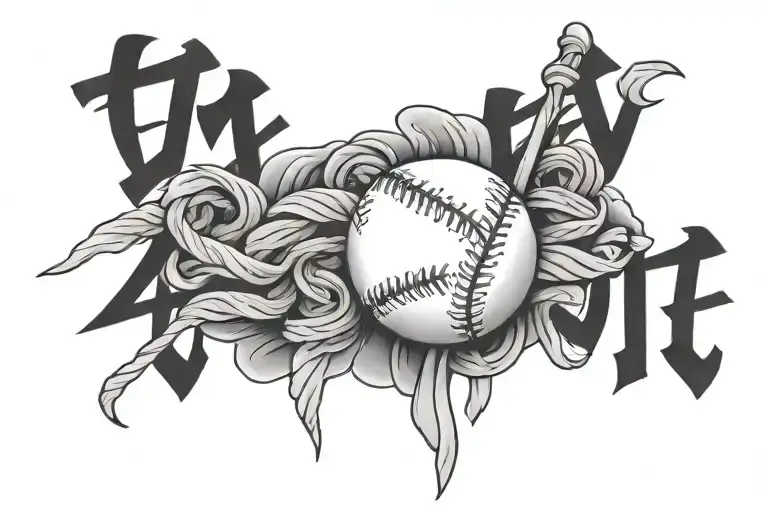 Chinese Symbols That Say Steve With Baseball Laces And Football Laces Raped Around