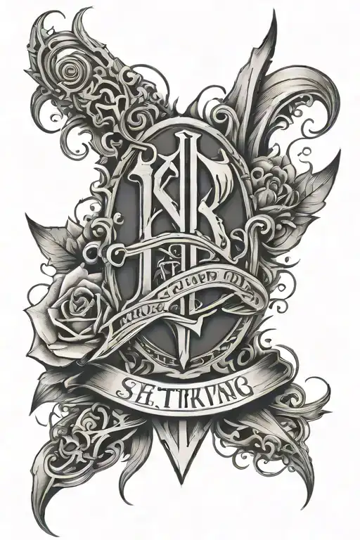 Create A Tattoo Featuring Lettring Sk8 In A Dark Sigilism