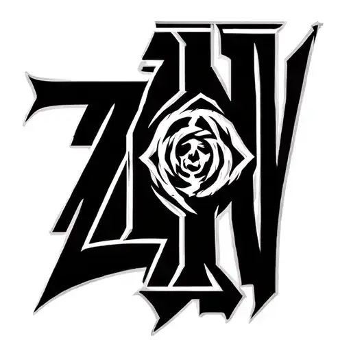 Zion With Awesome Tattoo Font For A Man With No Background