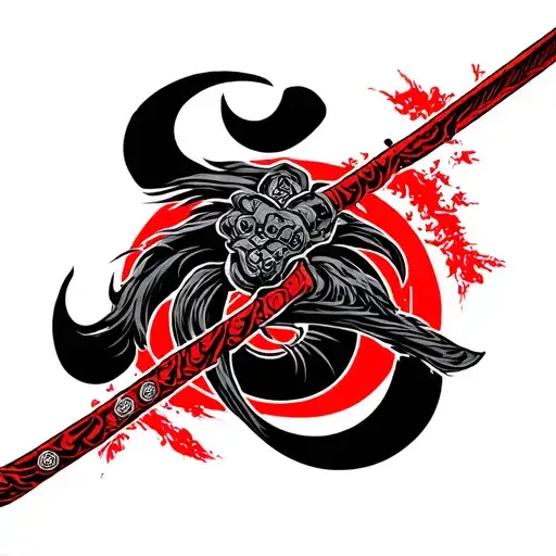 Whole Samurai Logo Om Black And Red