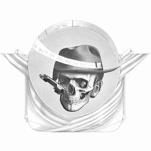 A Revolver Wrapped In A Sheet Music Ribbon