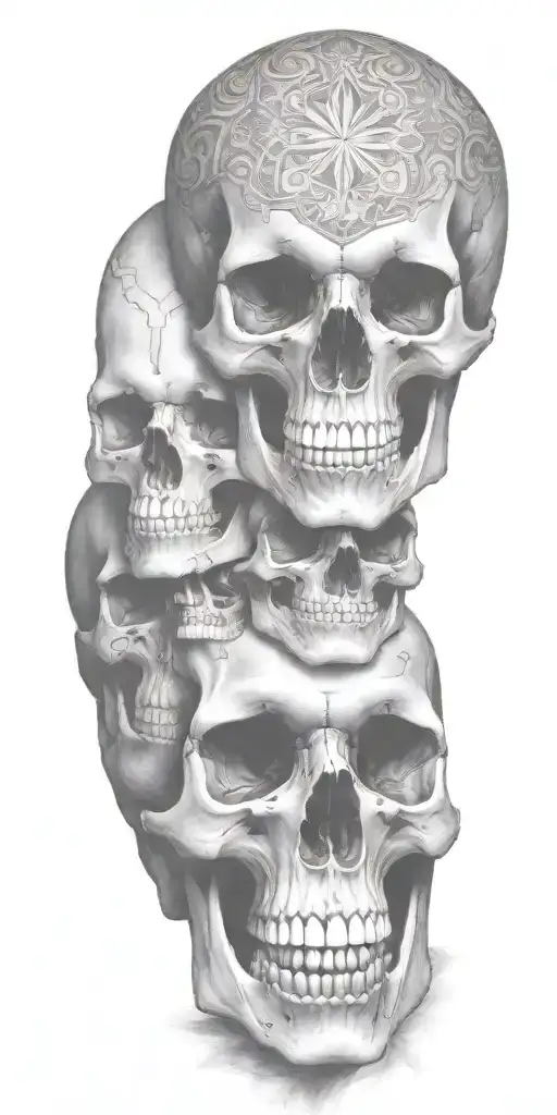 Remove The Markings On The Top Skull